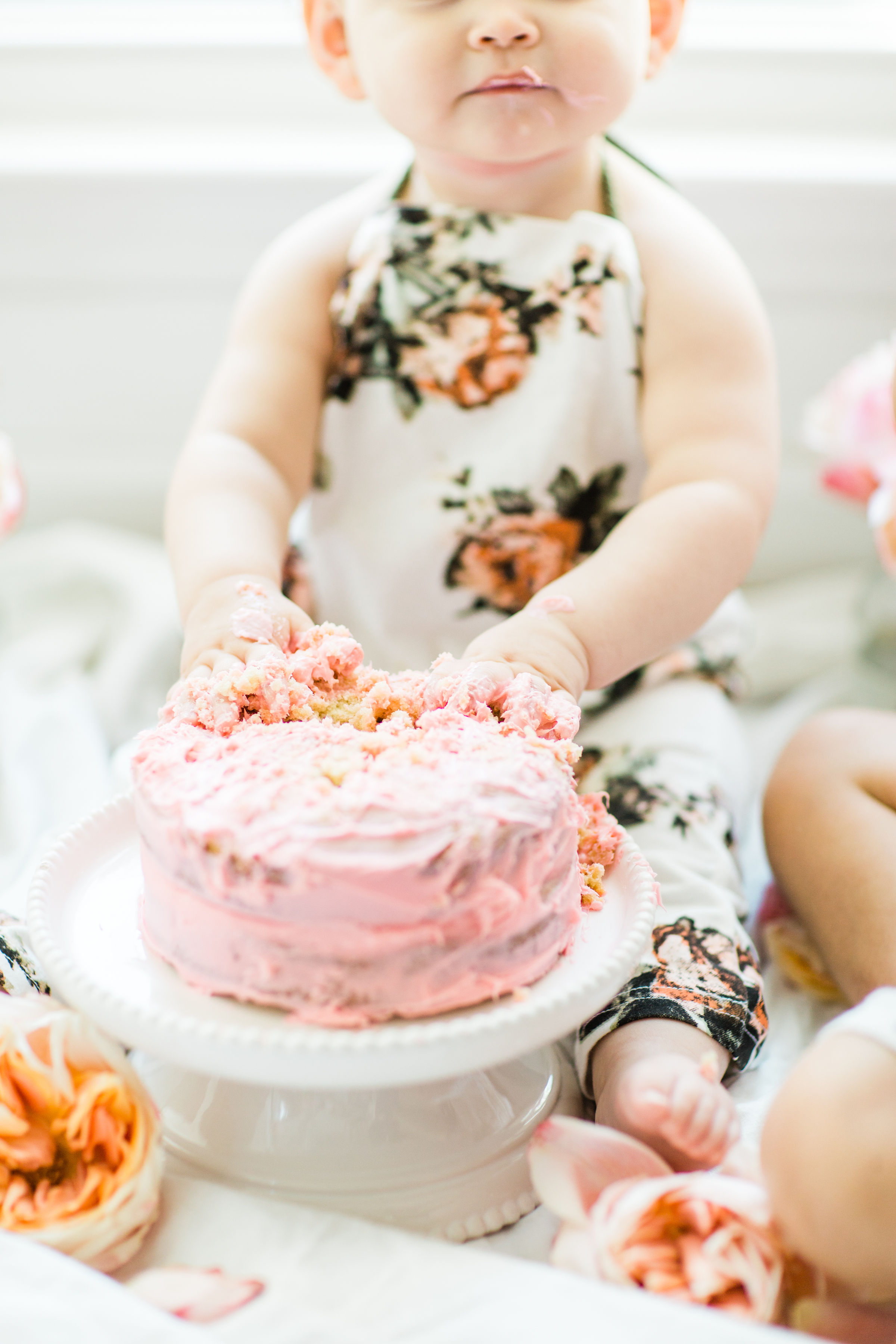 Emmeline's First Birthday Cake Smash + Vanilla Crazy Cake Recipe