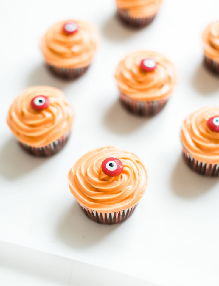 Haunted Halloween Eyeball Crazy Cake Chocolate Cupcakes