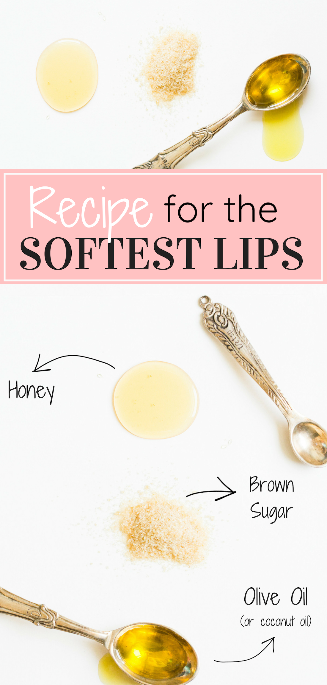 Did you know exfoliating your lips is super important for maintaining healthy, smooth, rosy lips? Make your own easy DIY glittering lip scrub using things you already have in your kitchen, for perfectly polished pout in every season. Click through for the details. #diy #diylipscrub #lipscrub #diybeauty | glitterinc.com | @glitterinc