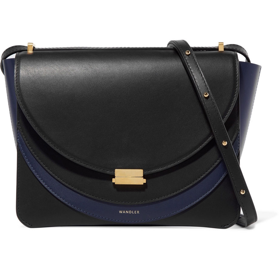 WANDLER Luna Color-block Leather Shoulder Bag