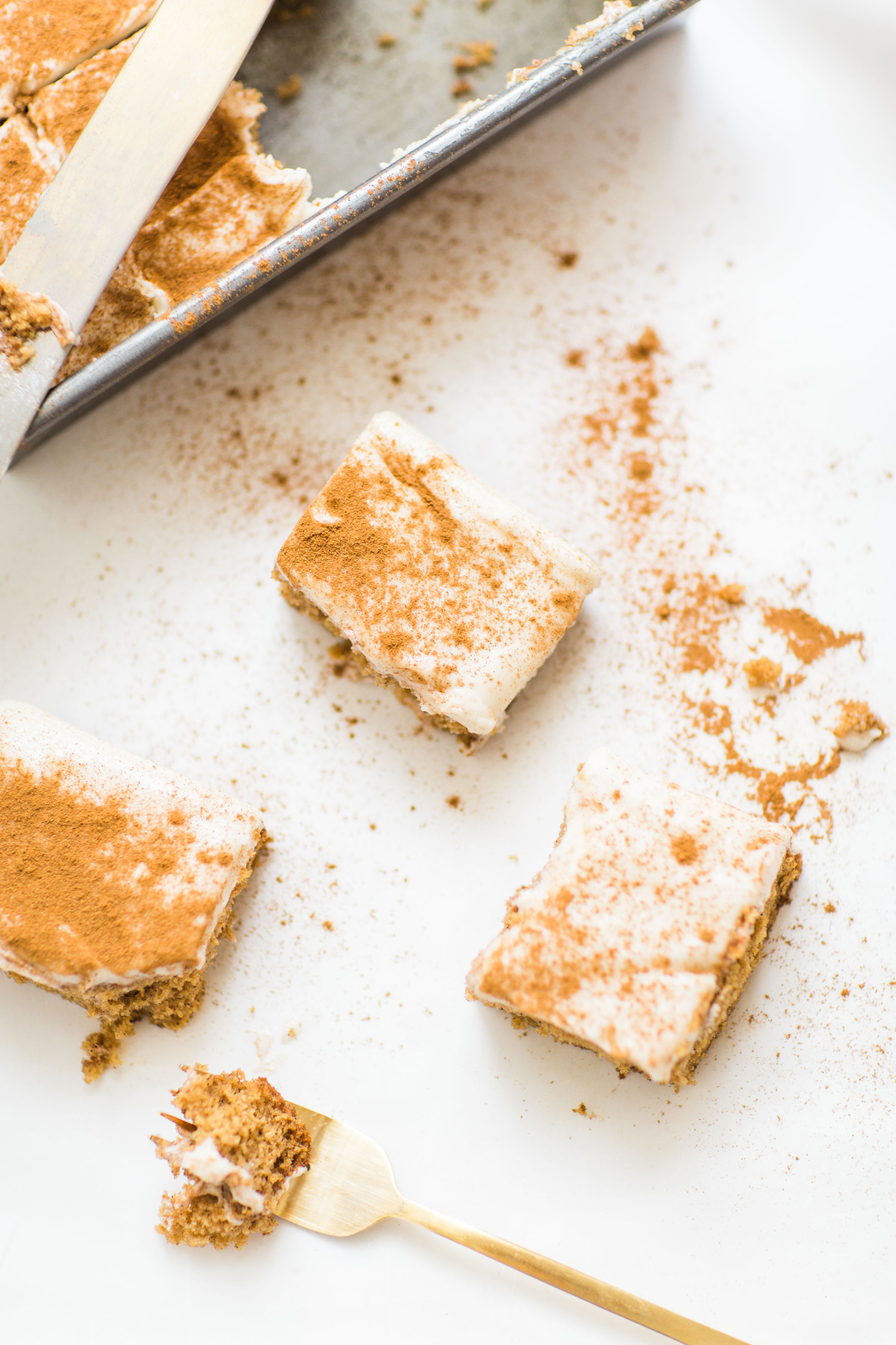 Applesauce Snack Cake with Cream Cheese Frosting