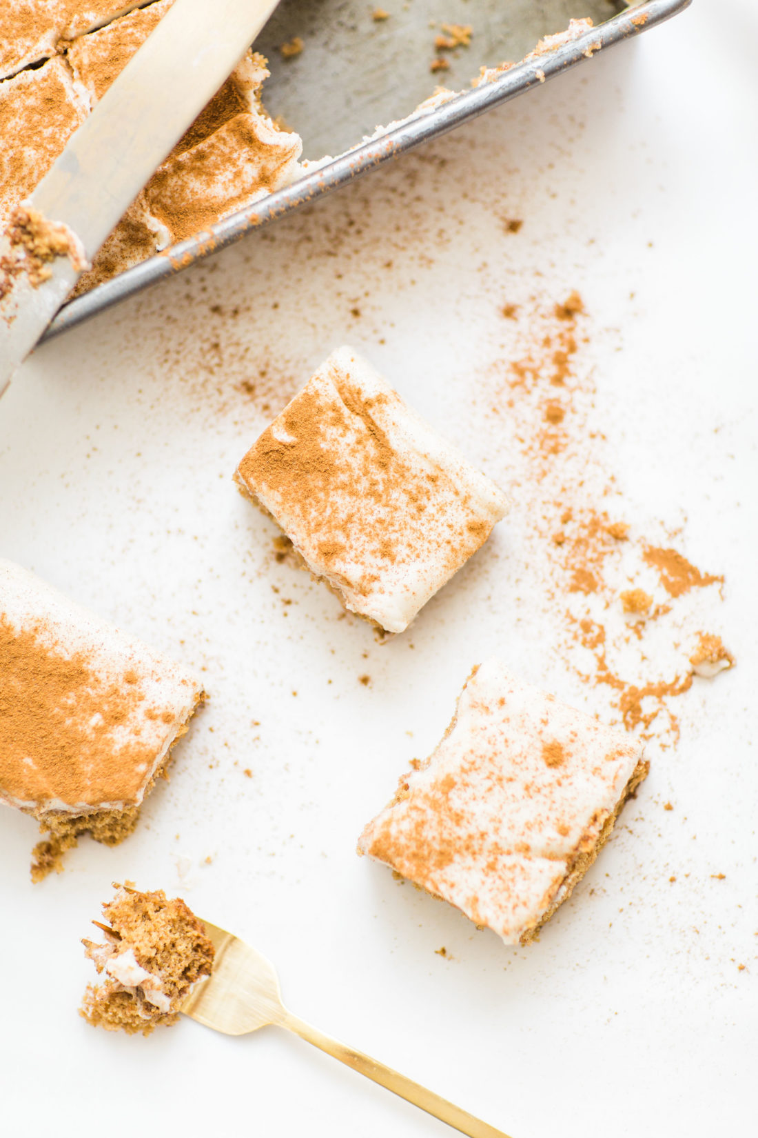 Applesauce Snack Cake with Cream Cheese Frosting Glitter, Inc.