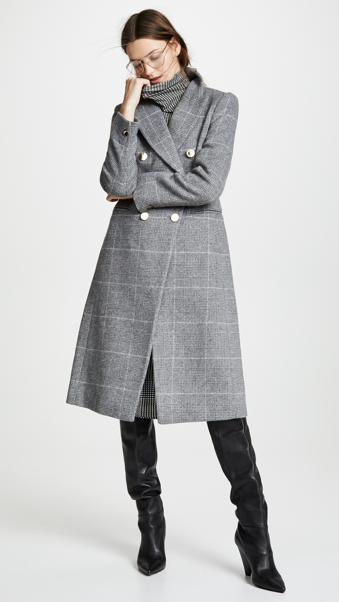 Club Monaco Jemma Plaid Coat 