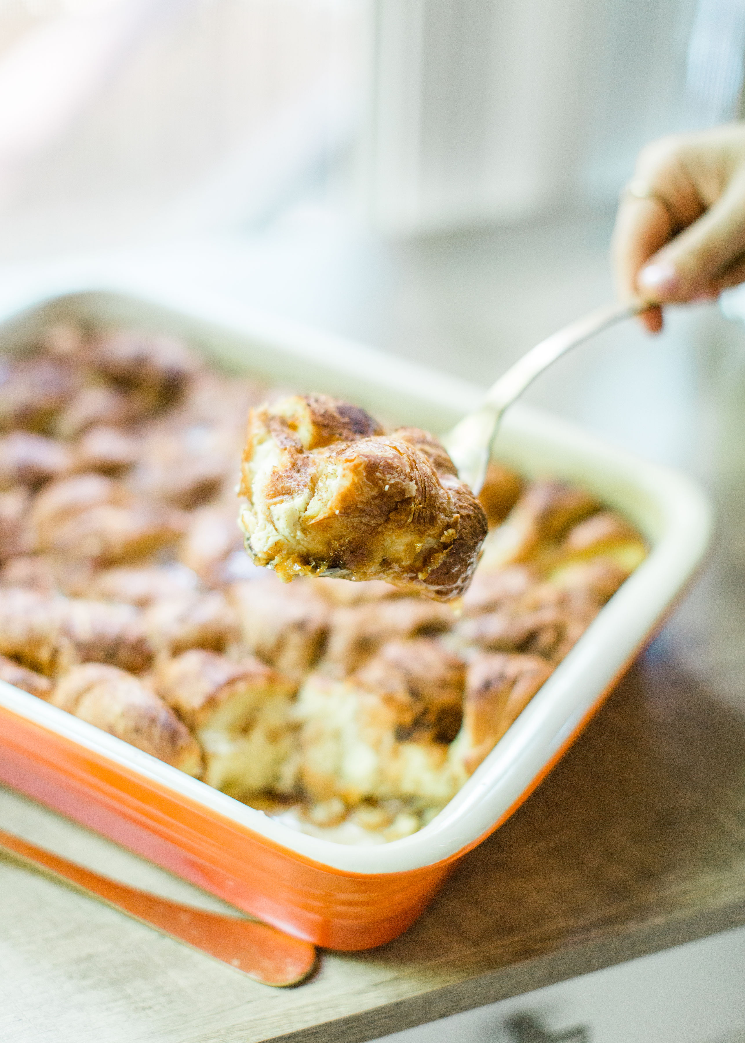 Look no further than this insanely amazing overnight crème brûlée french toast casserole. This decadent dessert has been a staple at our family brunches for years, and with this one special tweak, we've managed to make it even better. Read on for the details! Click through for the recipe. #cremebruleefrenchtoast #cremebruleefrenchtoastcasserole #brunch | glitterinc.com | @glitterinc