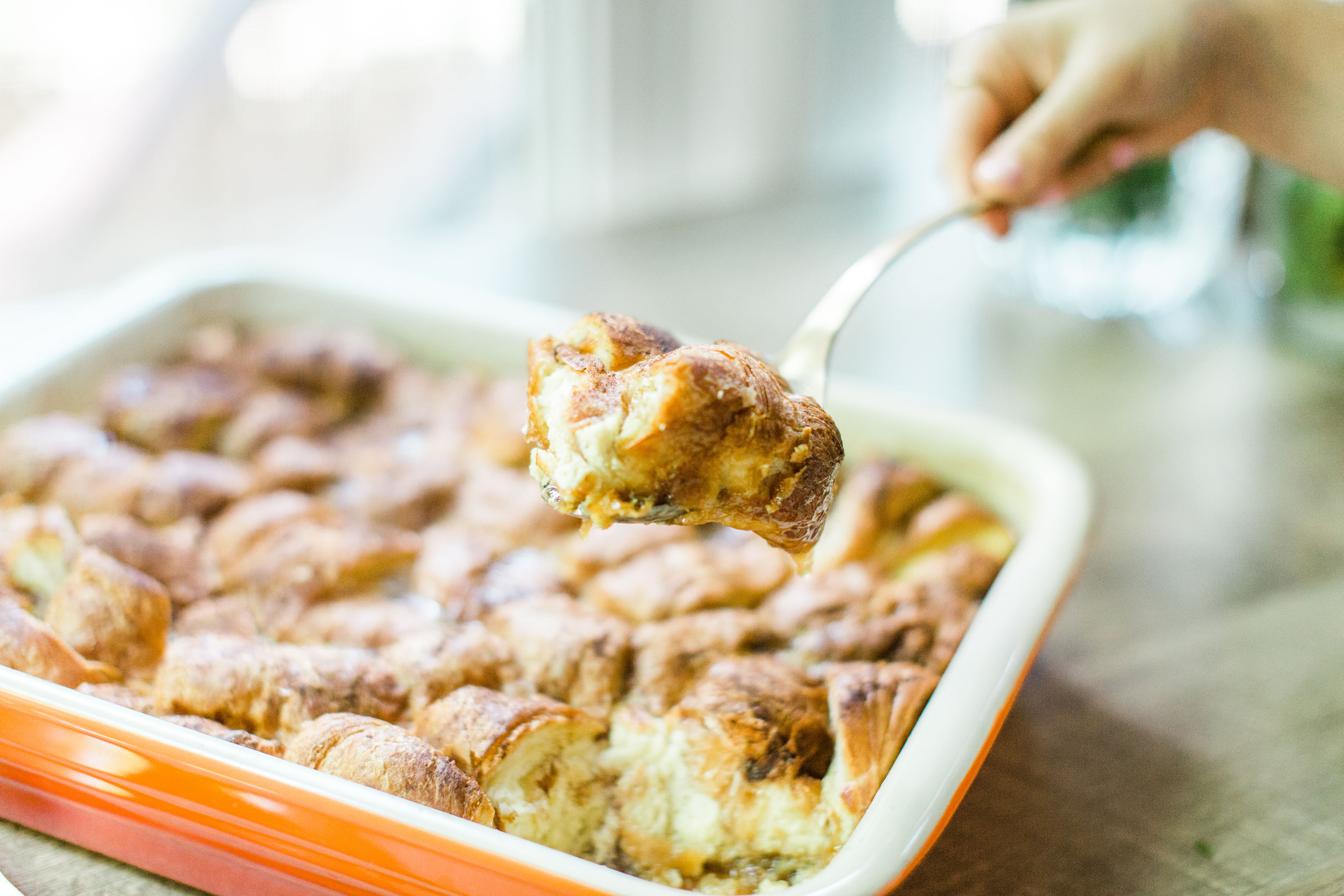 Look no further than this insanely amazing overnight crème brûlée french toast casserole. This decadent dessert has been a staple at our family brunches for years, and with this one special tweak, we've managed to make it even better. Read on for the details! Click through for the recipe. #cremebruleefrenchtoast #cremebruleefrenchtoastcasserole #brunch | glitterinc.com | @glitterinc