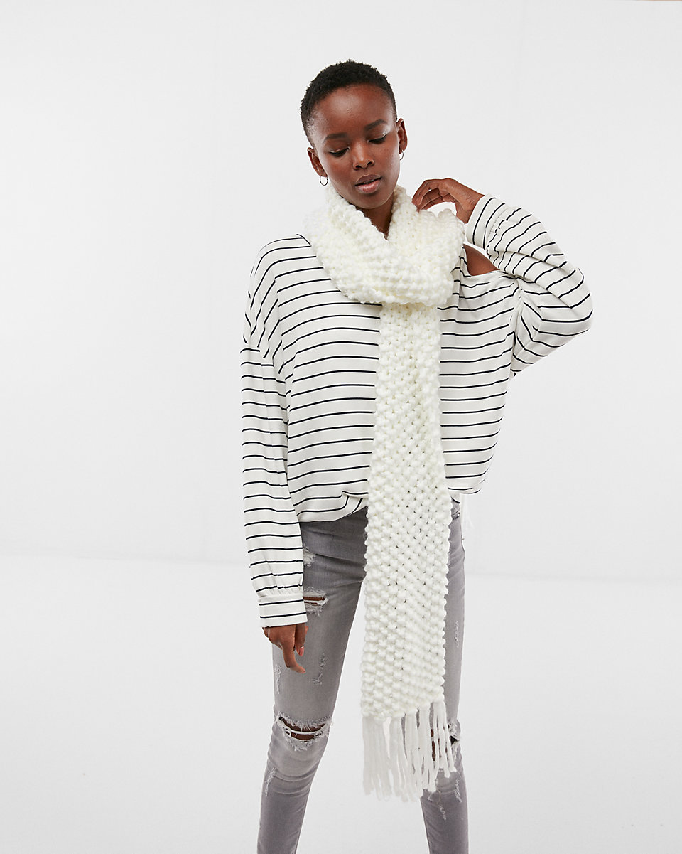 Express Chunky Fringe Oblong Scarf 