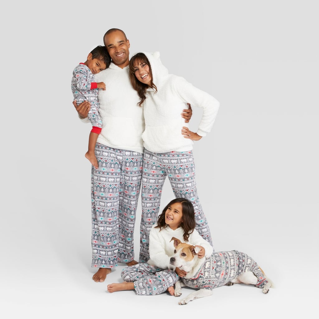 Holiday Fuzzy Bear Fair Isle Family Pajamas Collection