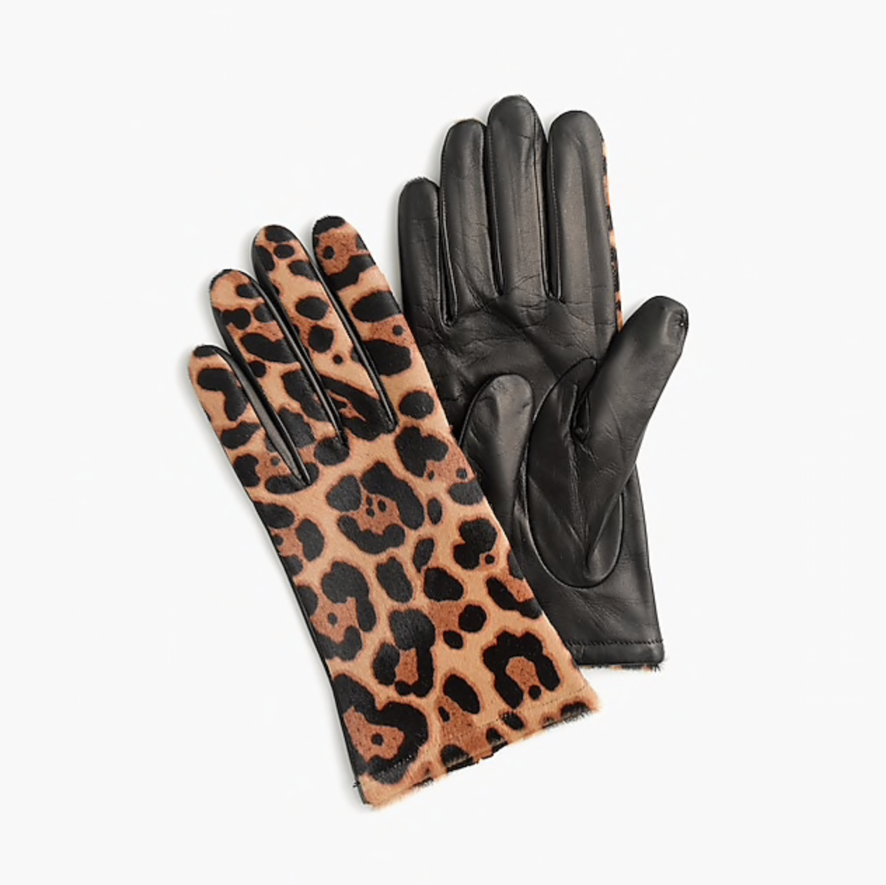 J.Crew Italian Calf Hair and Leather Gloves