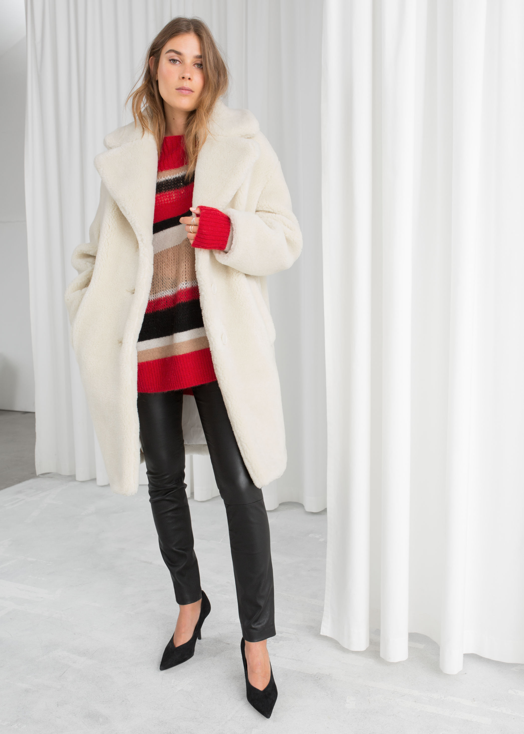 & Other Stories Faux Shearling Coat