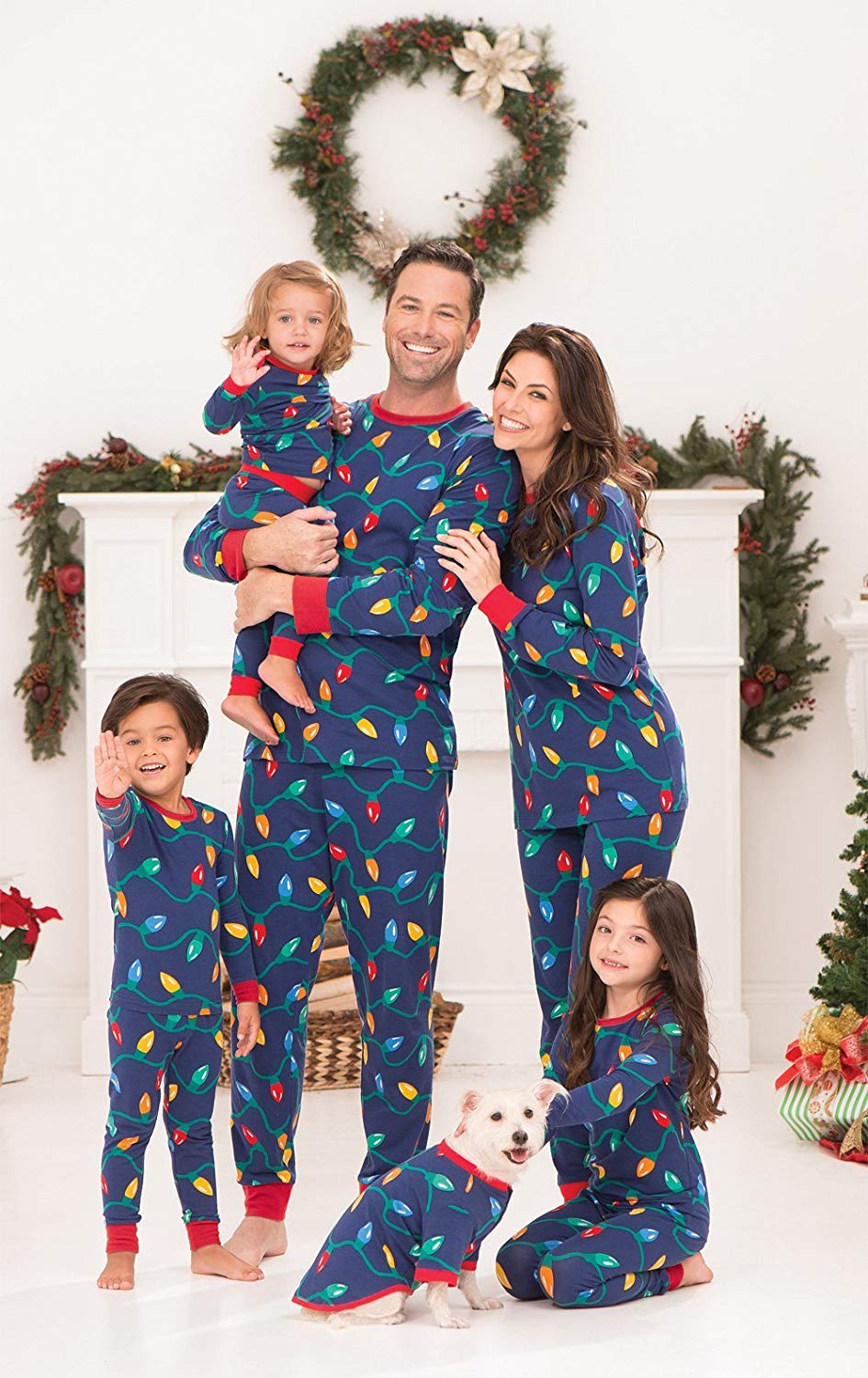 PajamaGram Christmas Lights Matching Pajamas 