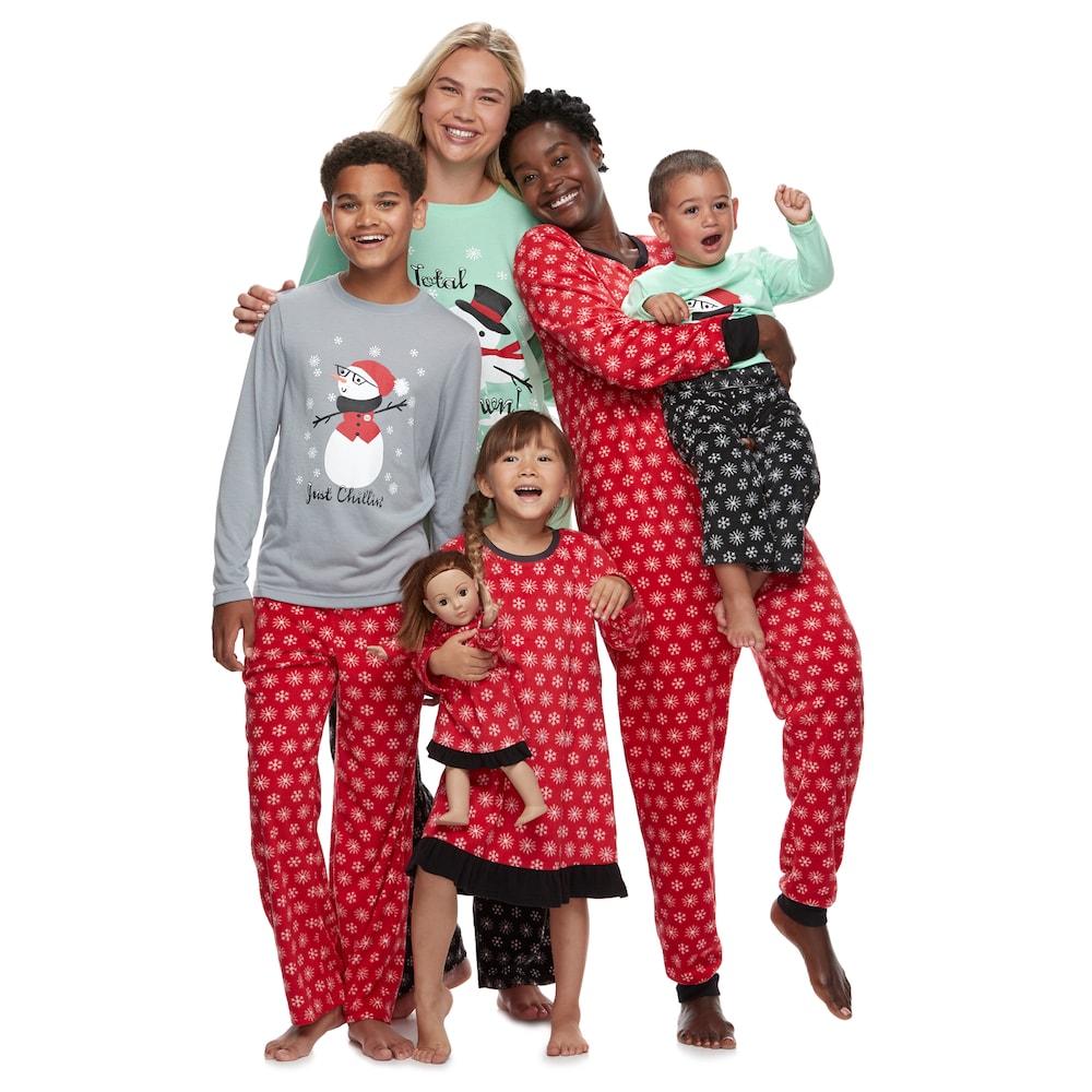 Snowman & Snowflakes Matching Pajamas