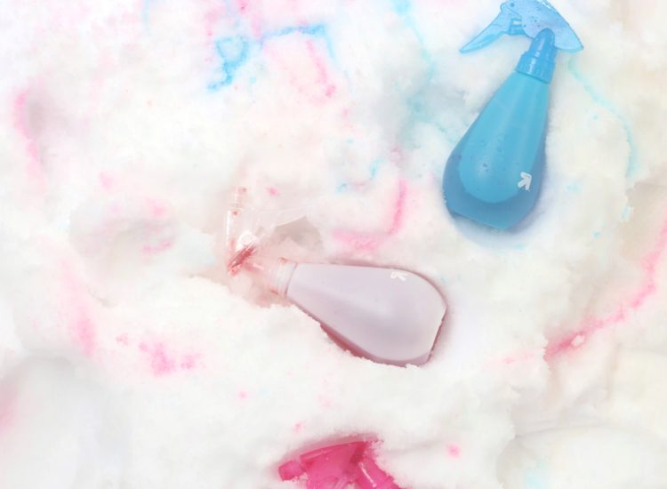 fun way to paint snow with kids