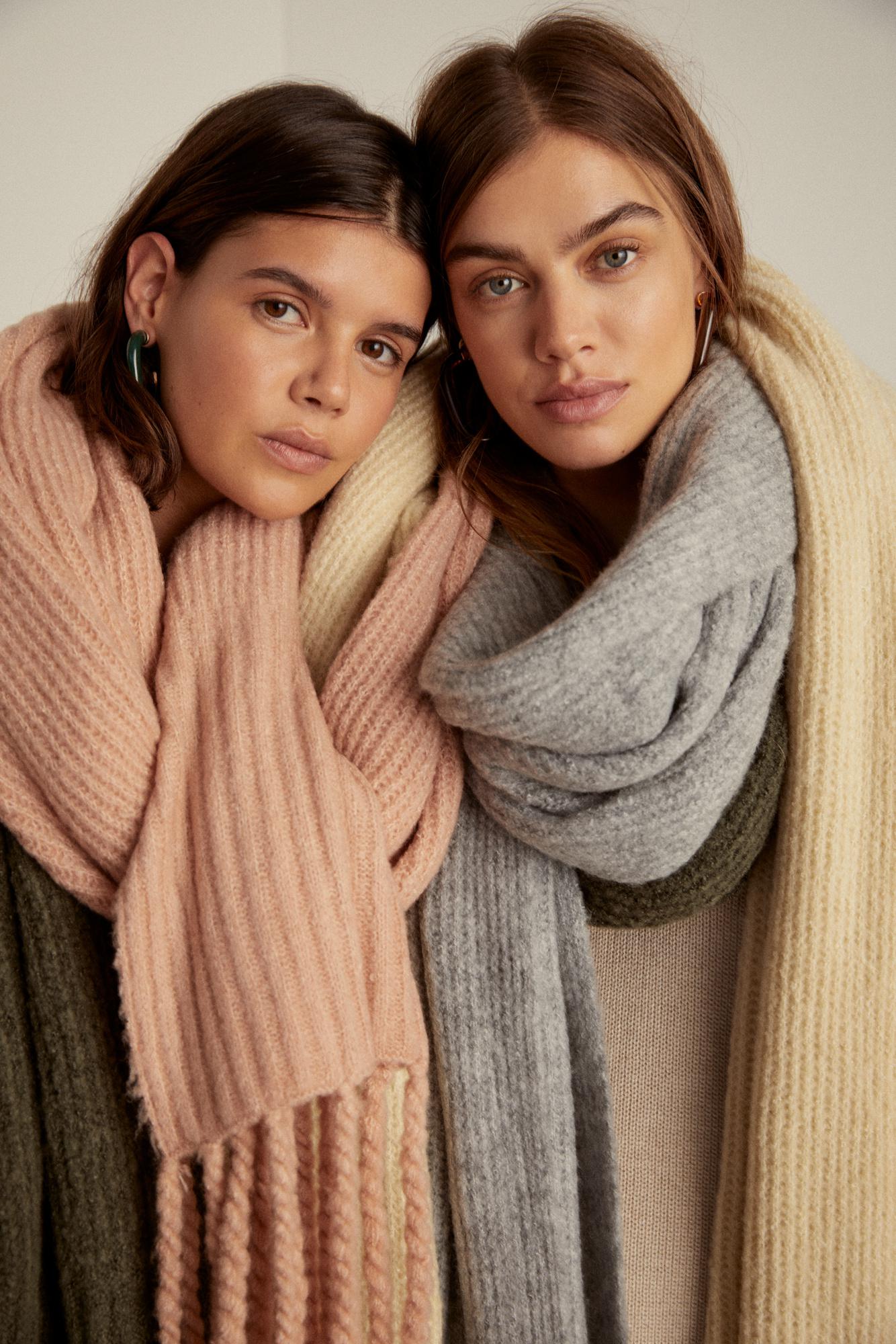 Free People Jaden Ribbed Fringe Blanket Scarf 