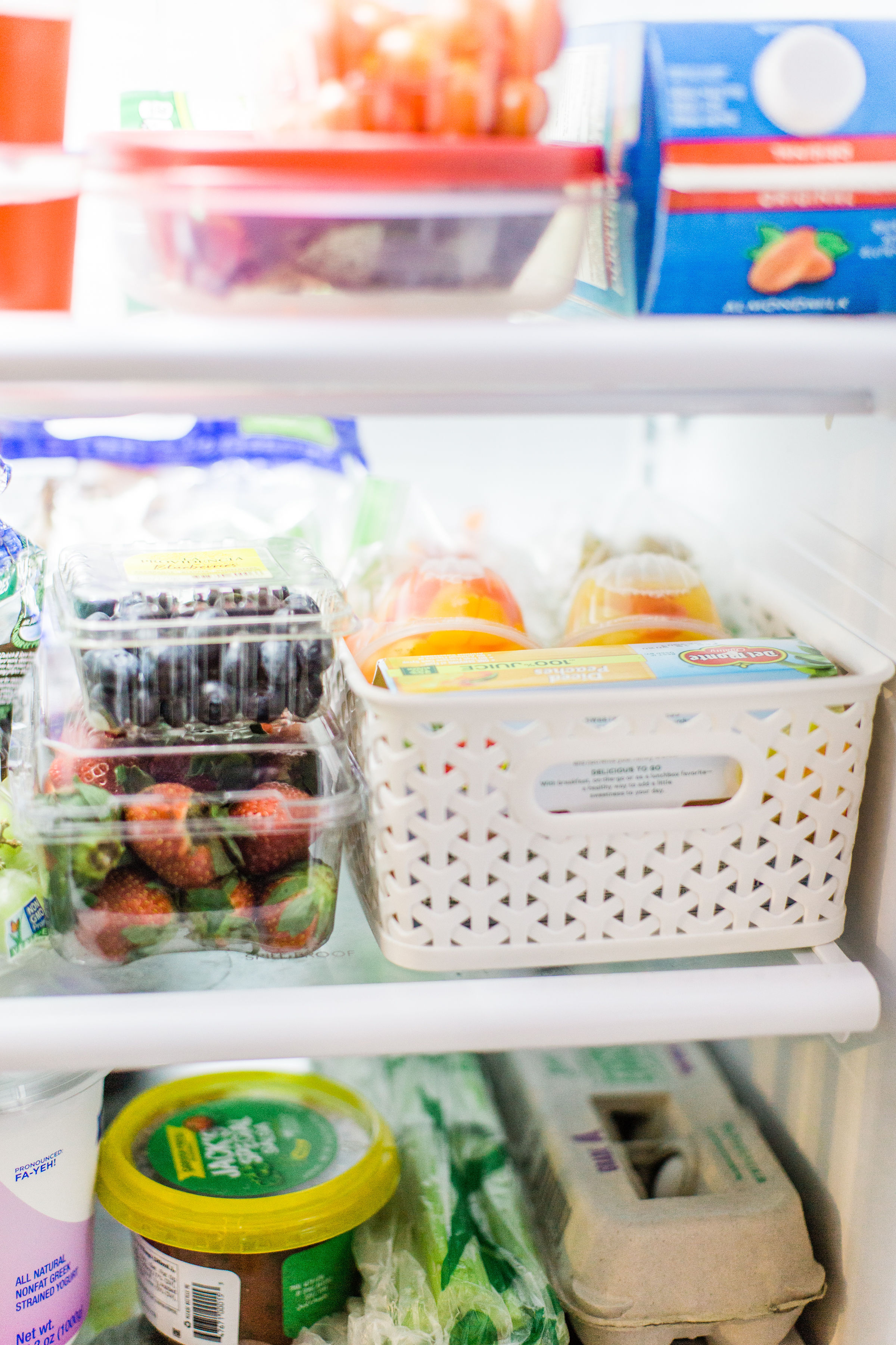 Create these healthy snack bins, a.k.a., a healthy snack station, stocked with awesome, easy, portable snacks kids and grown-ups alike will love! #snacks #snacktime #healthysnacks #snacksforkids | glitterinc.com | @glitterinc