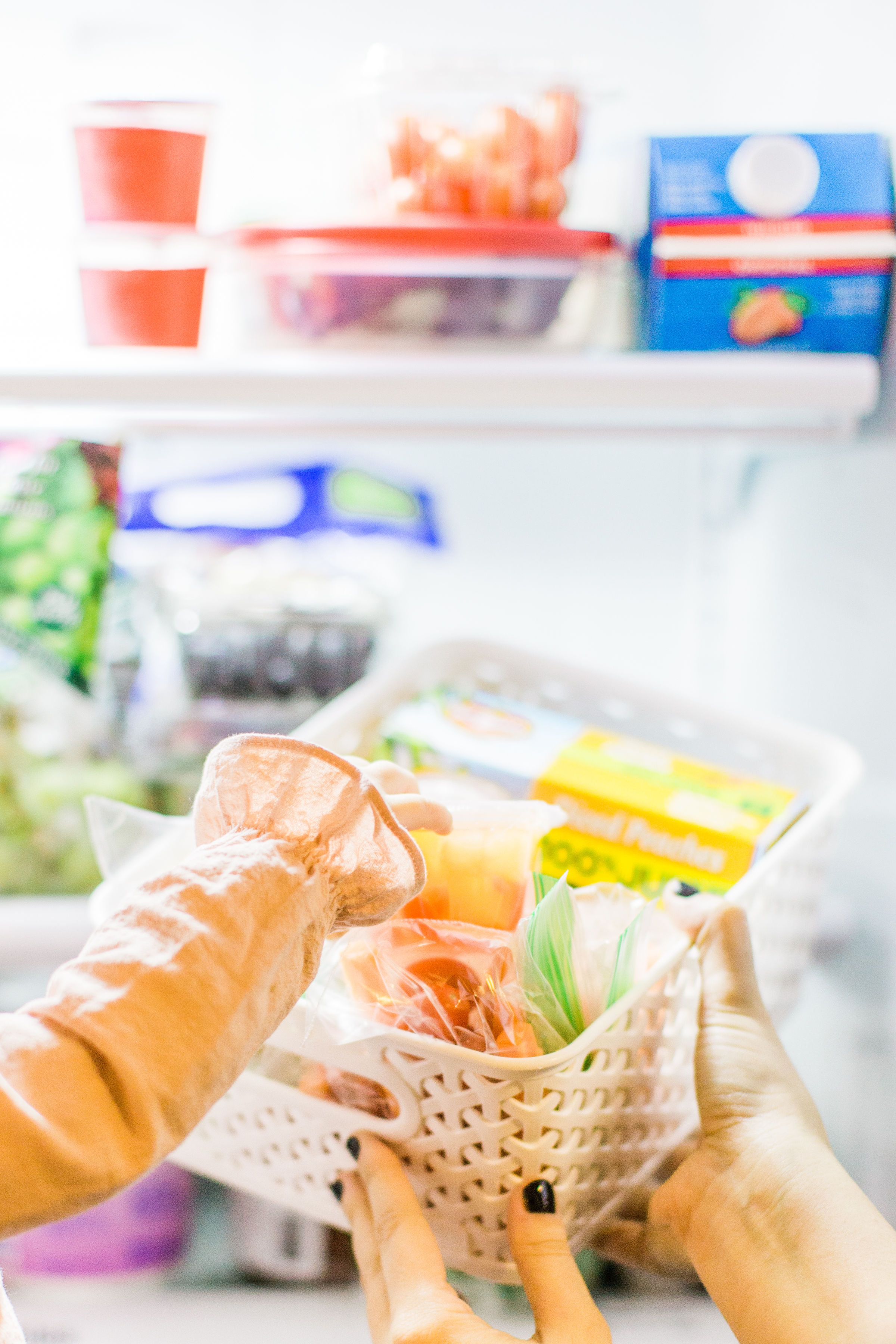 Create these healthy snack bins, a.k.a., a healthy snack station, stocked with awesome, easy, portable snacks kids and grown-ups alike will love! #snacks #snacktime #healthysnacks #snacksforkids | glitterinc.com | @glitterinc