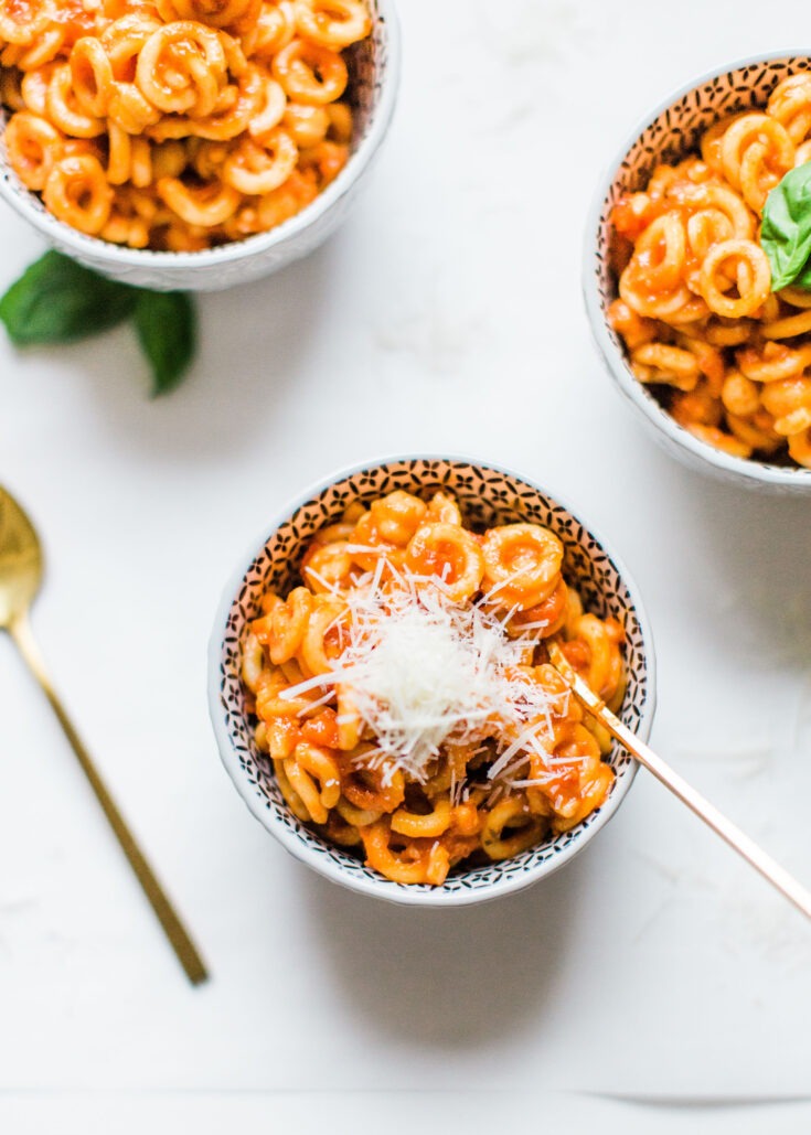 Pasta e Ceci; a.k.a., Pasta and Chickpeas or Healthy Spaghettios - glitterinc.com - GlitterInc