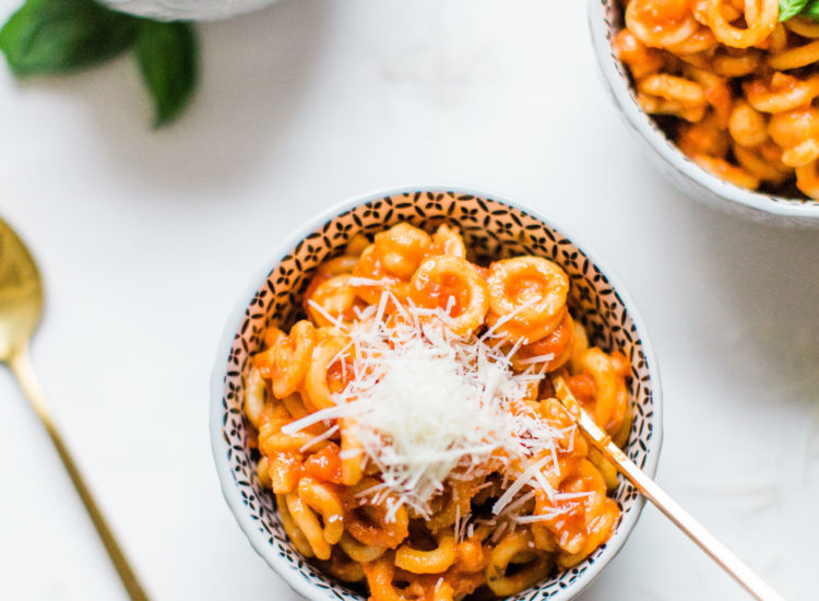 Pasta e Ceci; a.k.a., Pasta and Chickpeas or Healthy Spaghettios - glitterinc.com - GlitterInc