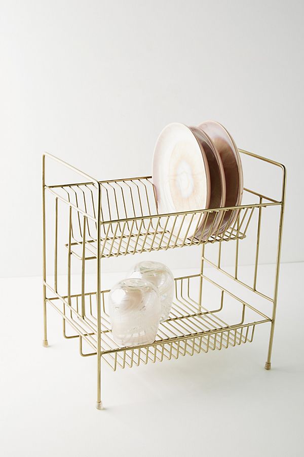 My favorite weekly finds, including this Anthropologie Brass Dish Rack | Click through for the details. | glitterinc.com | @glitterinc