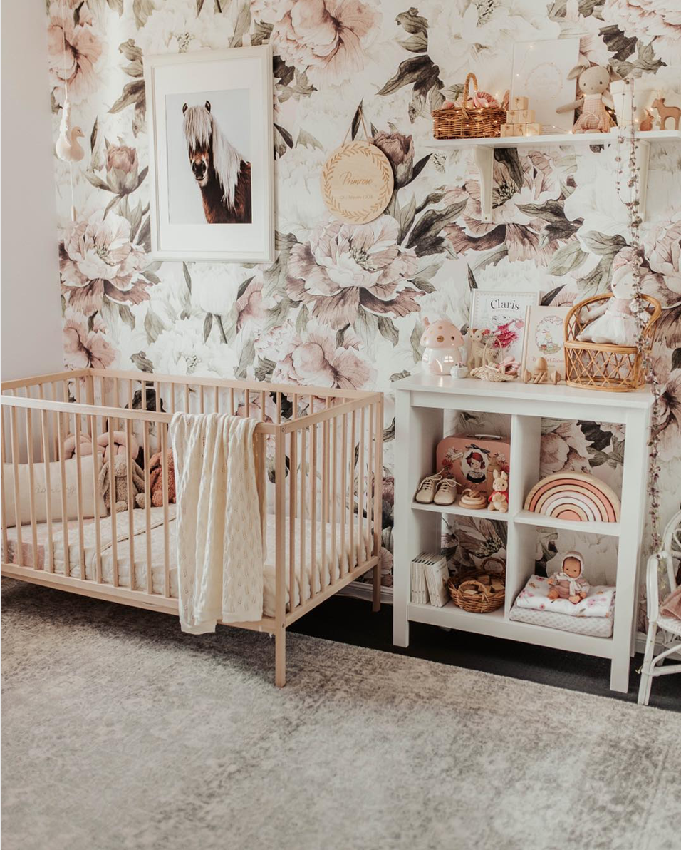 rose themed nursery