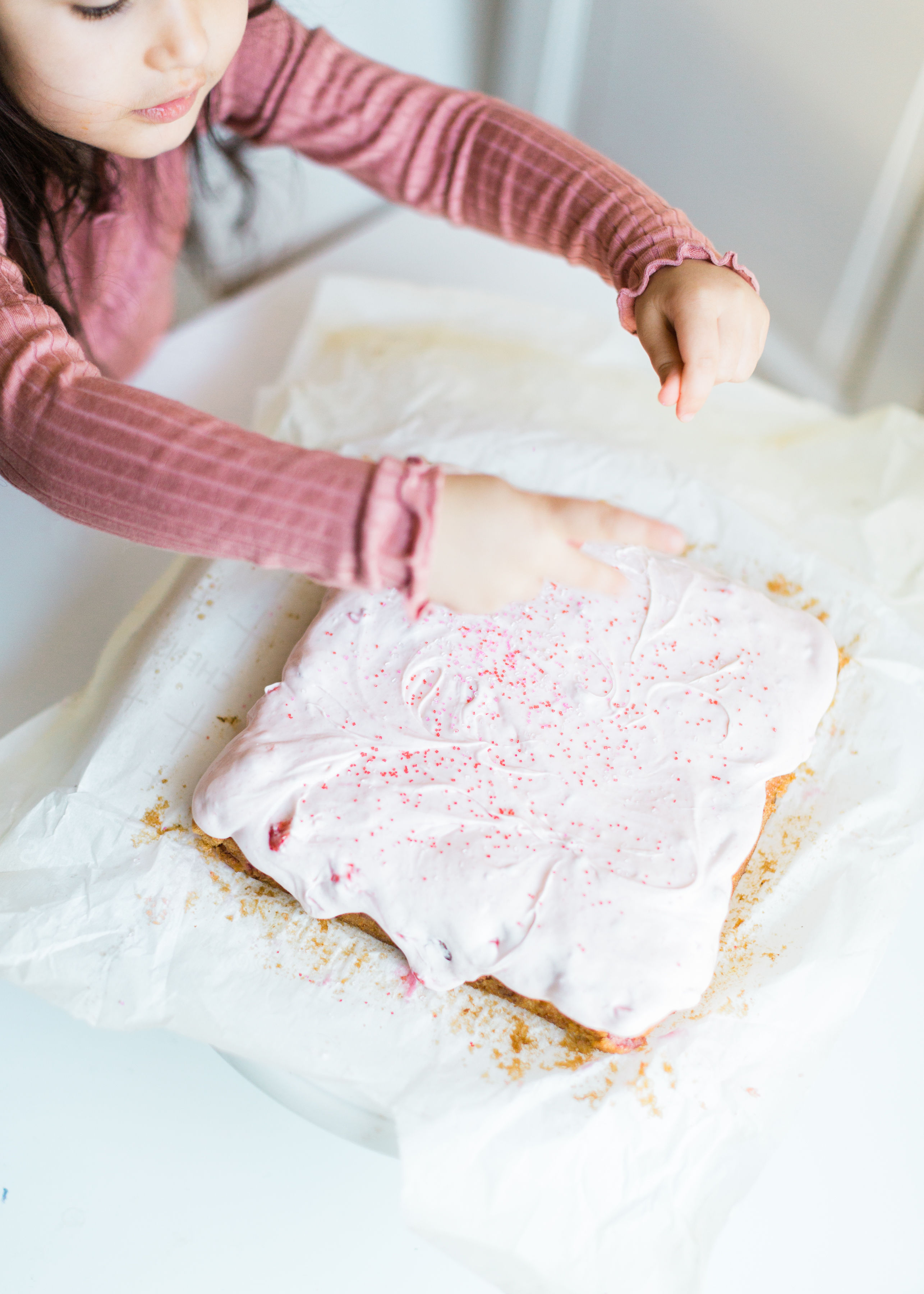 decadent strawberry frosting