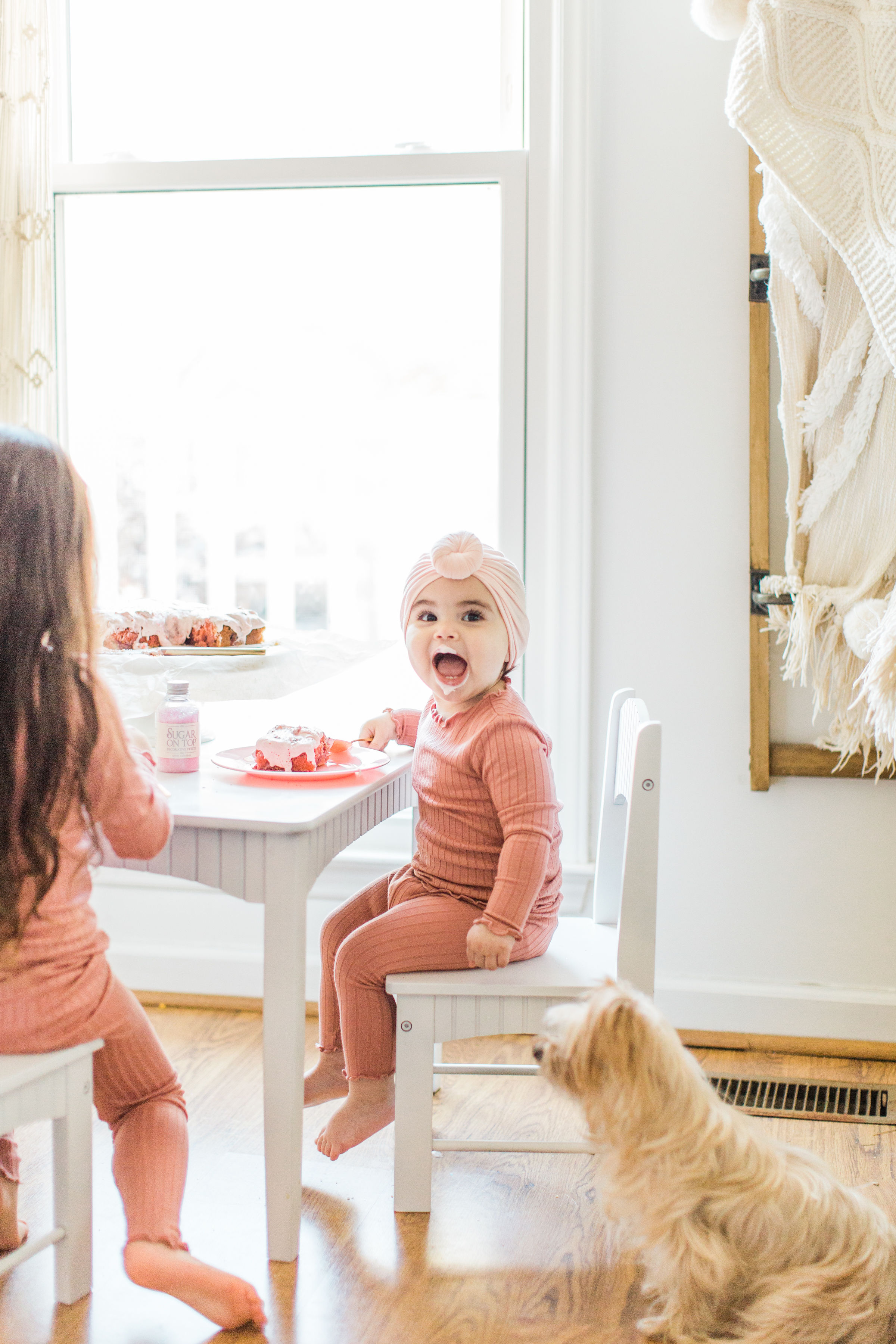 This simple homemade strawberry cake was an instant hit in our house. Easy enough to make with your kids, and bursting with fresh strawberries and topped with a decadent strawberry frosting, you'll be amazed at how moist and delicious this cake is. Click through  | glitterinc.com | @glitterinc