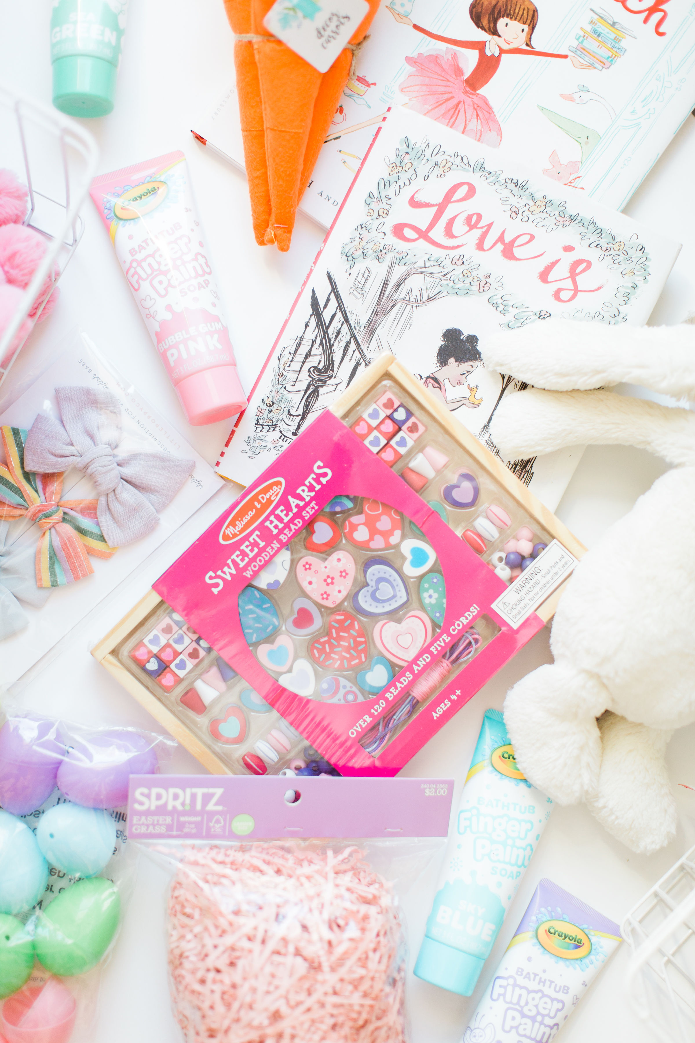 Now let's get to it: here's exactly what we put in our little girls' Easter baskets this year.