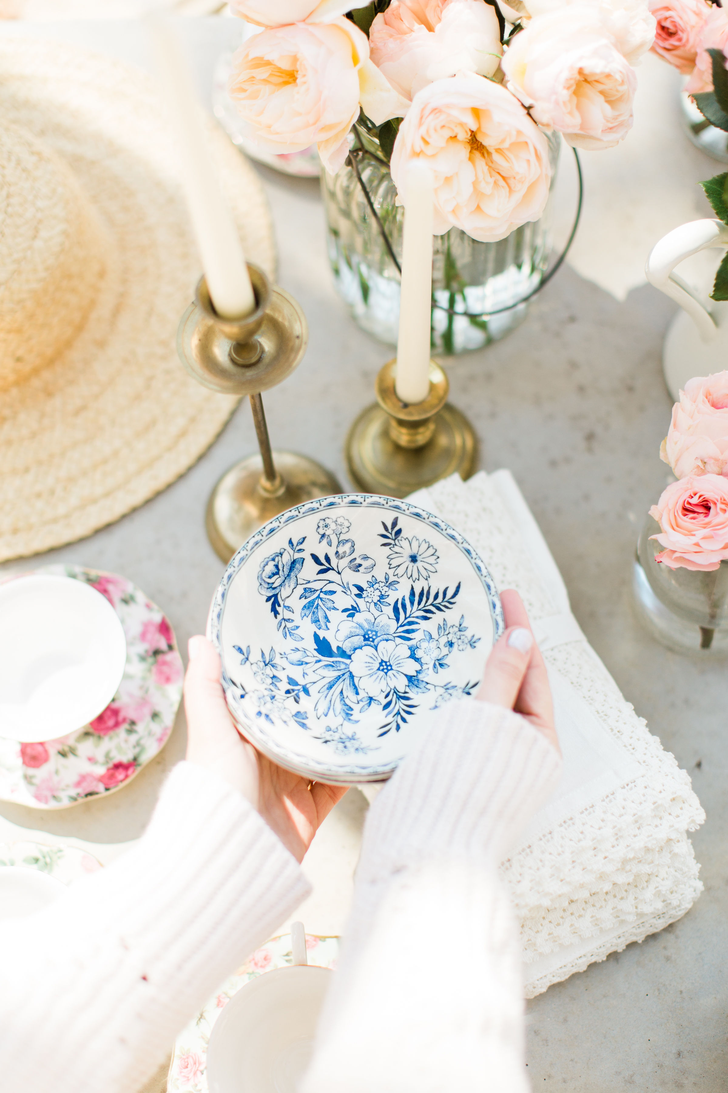 a whimsical outdoor spring tea and dessert party.