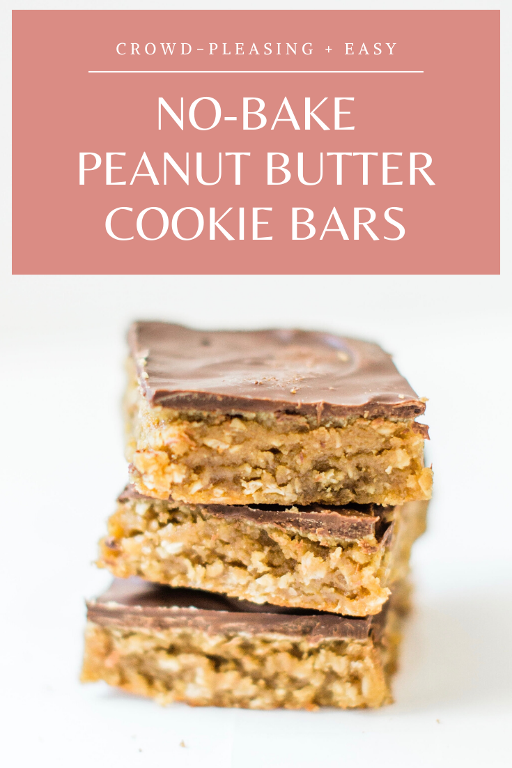 Sheet pan chocolate peanut butter oatmeal cookie bars are simple to whip up, incredibly yummy, and can easily feed a crowd. These easy cookies are a total fan favorite! Click through for the recipe. | glitterinc.com | @glitterinc