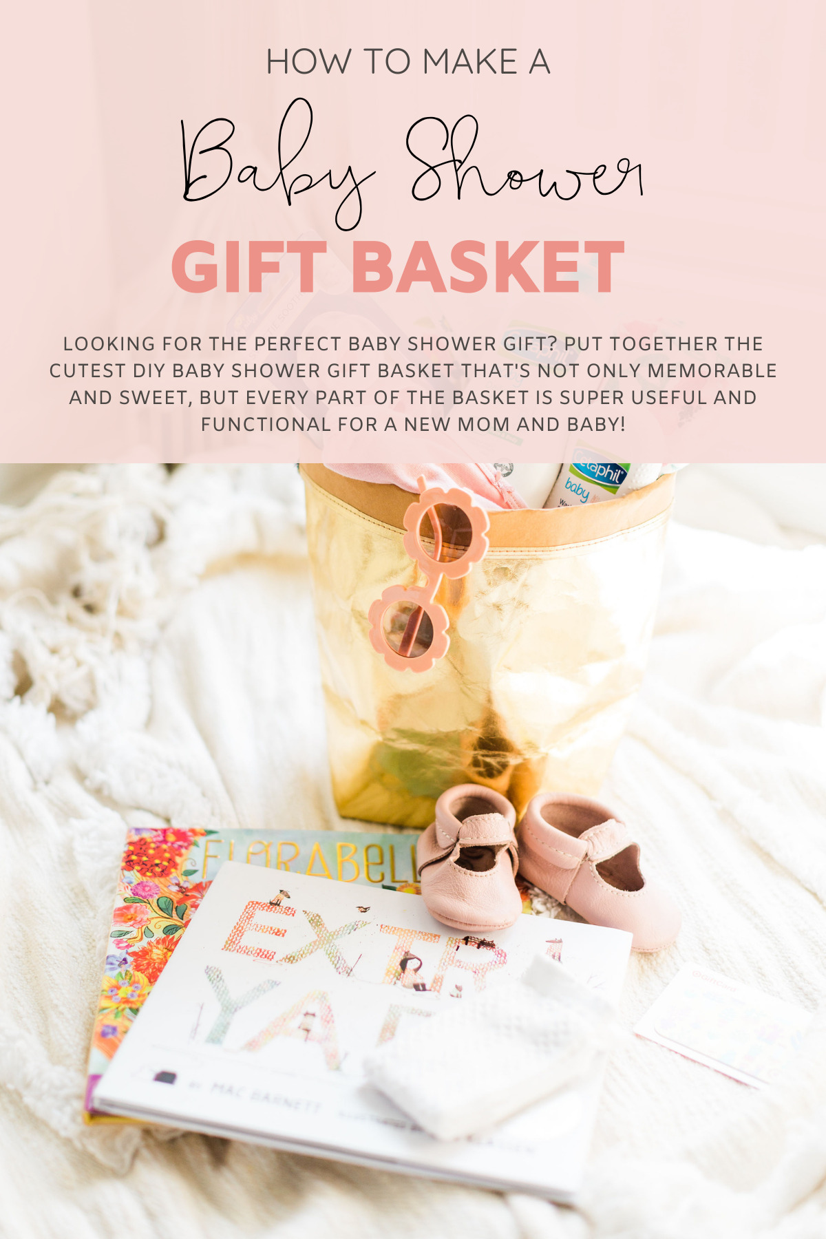 Looking for the perfect baby shower gift? We're sharing how to put together the cutest DIY baby shower gift basket that's not only memorable and sweet, but every part of the basket is super useful and functional, plus, exactly what to put in a baby shower gift basket. | @glitterinclexi | GLITTERINC.COM 