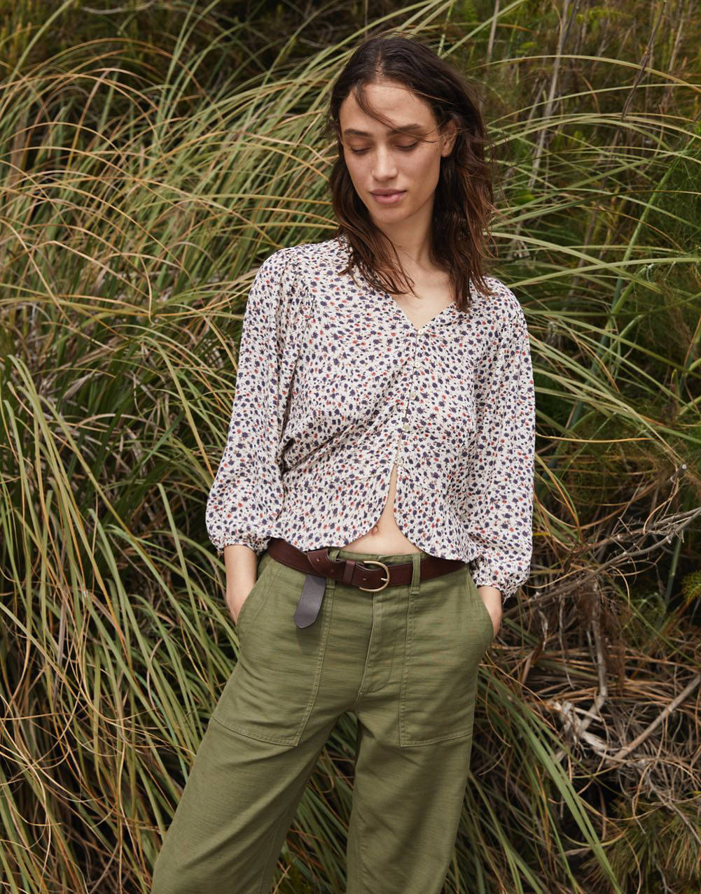 Madewell x Christy Dawn Josephine Peasant Top in Floral Heyday