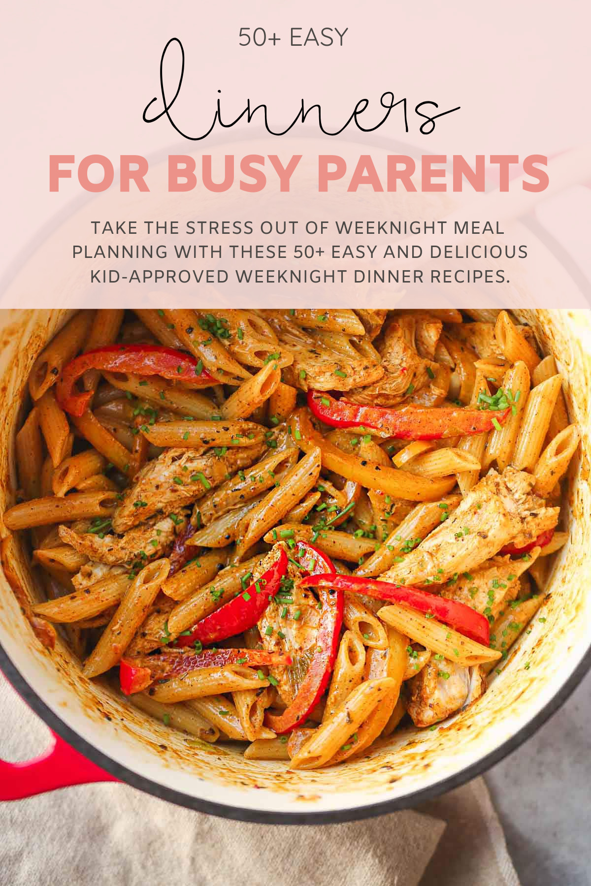Take the stress out of weeknight meal planning with these 50+ easy and delicious weeknight dinner recipes for busy parents. We're talking sheet pan meals, dinners that can be made in a crock pot or Instant Pot, one pan dinners, skillet meals, and more; and all are family and kid-approved. | @glitterinclexi | GLITTERINC.COM