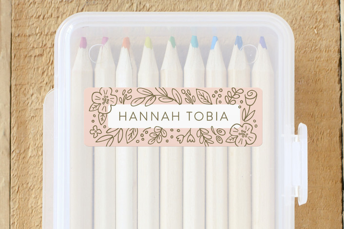 Minted Doodle Frame Custom Name Labels