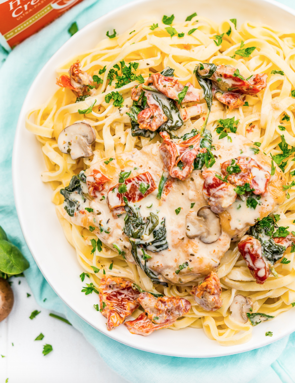 One-Pan Creamy Tuscan Chicken, Easy and Delicious Weeknight Dinner Recipes for Busy Parents