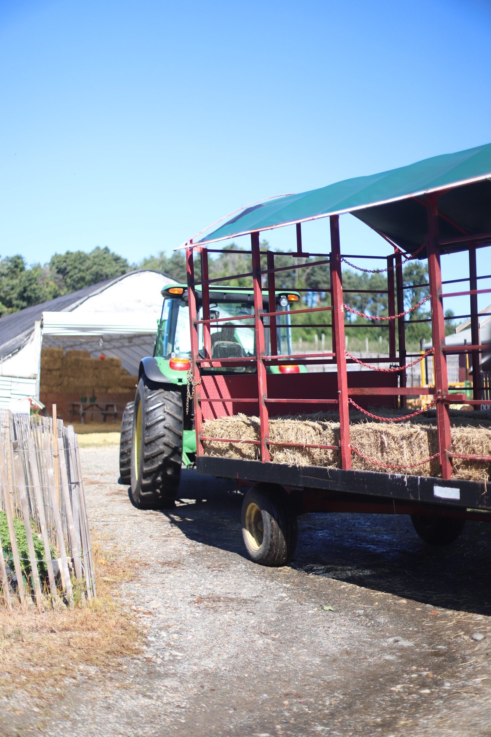 Hayride at the orchard at Brooksby Farm in Peabody, Massachusetts // Fall Bucket List | glitterinc.com | @glitterinc