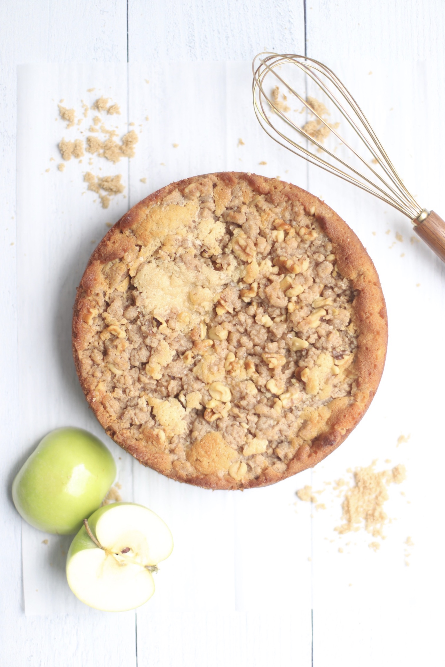 whole apple crumb cake