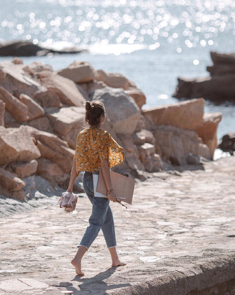 End of Summer Days - Painting and Drawing by the Sea - clara.aparicio - image for Little Love Notes + The Chicest $35 Slingback Ballet Flats