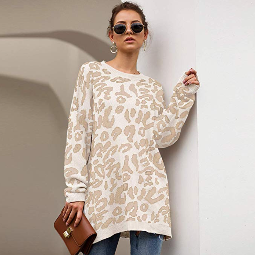 Leopard Print Chic Pullover Sweaters