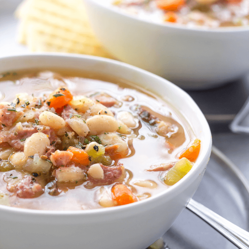 Slow Cooker Ham and Bean Soup