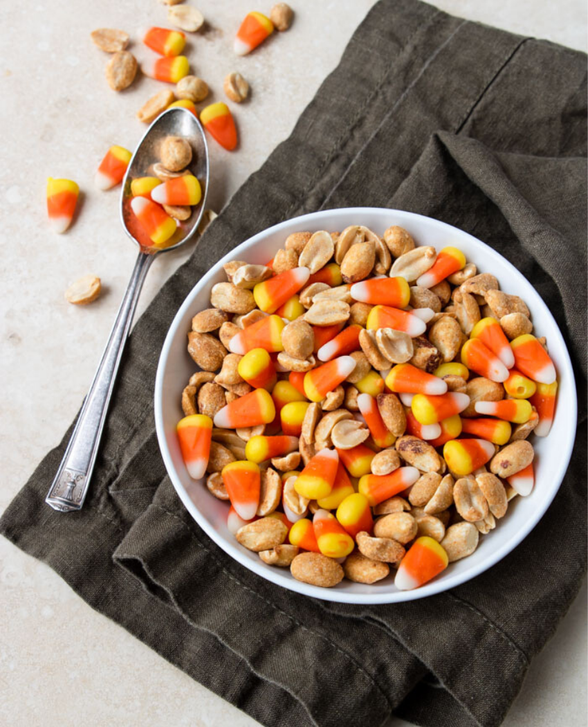 Candy Corn Peanut Snack Mix