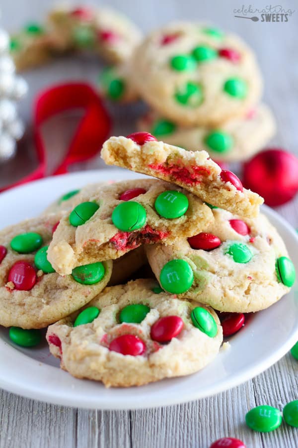 Chewy M&M Cookies - Celebrating Sweets