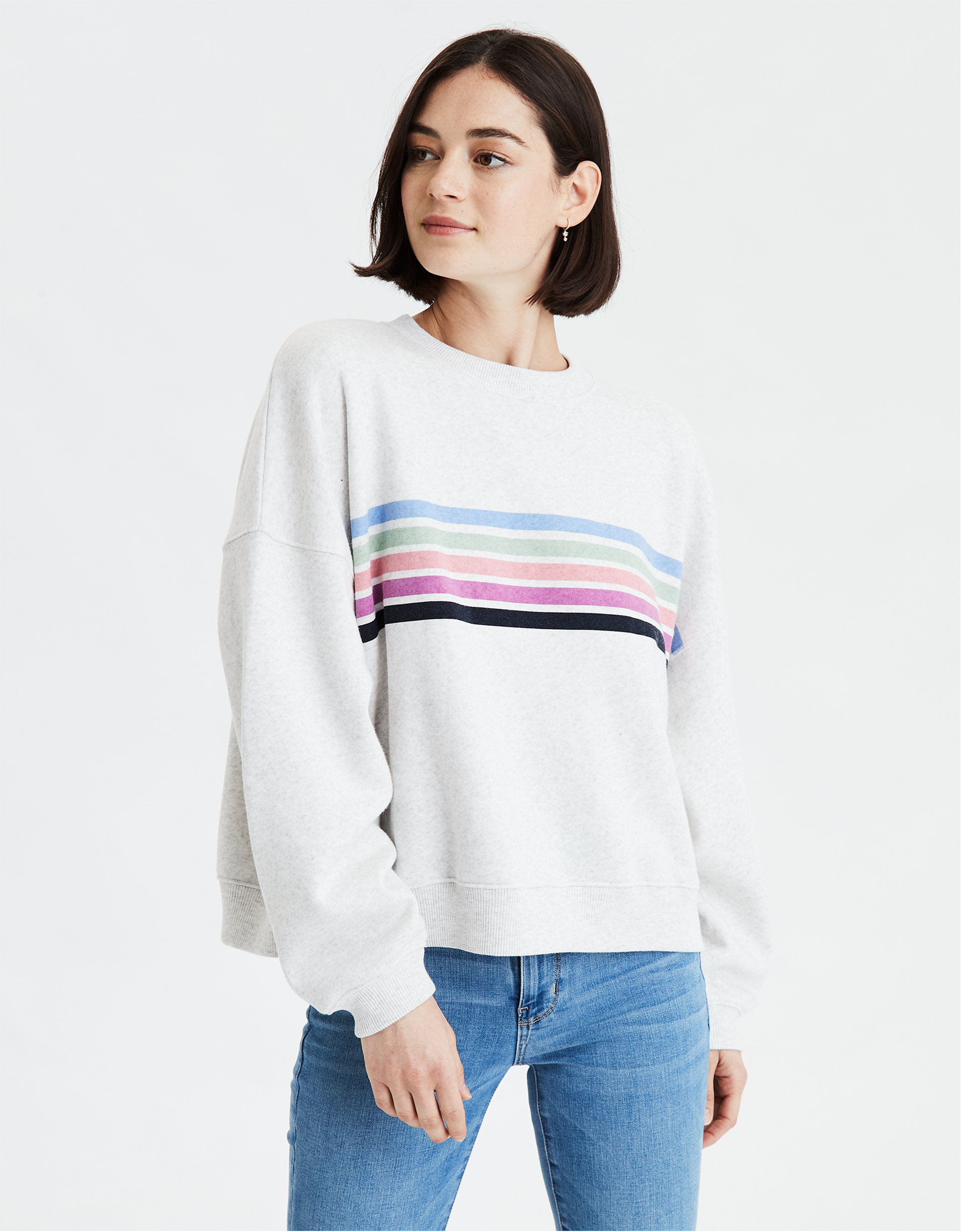 AE Fleece Boxy Crew Neck Sweatshirt