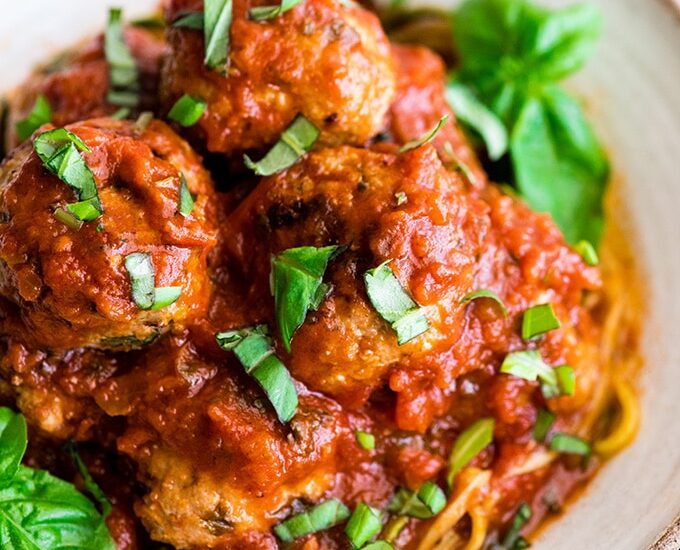 Baked Italian Healthy Turkey Meatballs