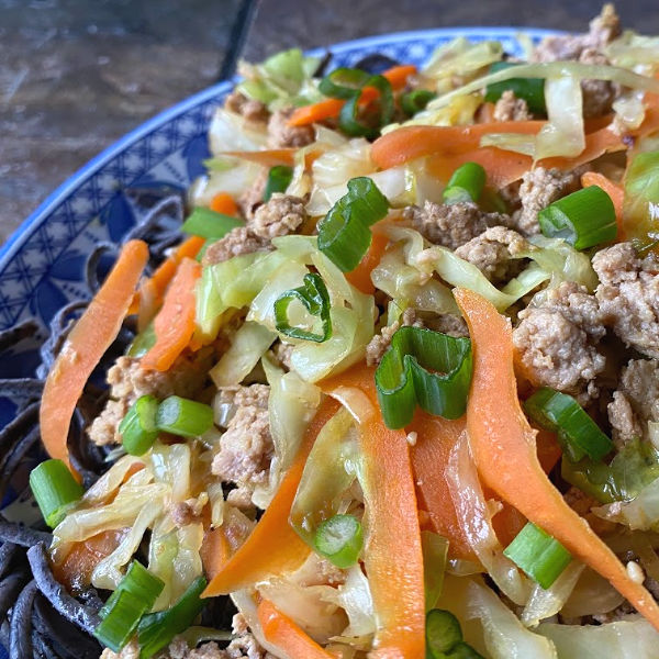 Low Carb Egg Roll in a Noodle Bowl 