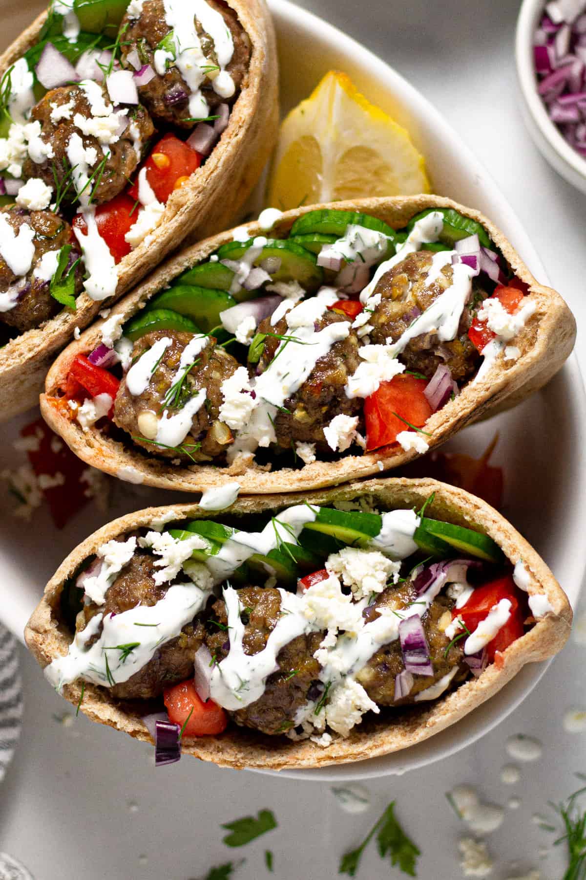 Greek Meatball Gyros Quick and Healthy Dinner Recipes 