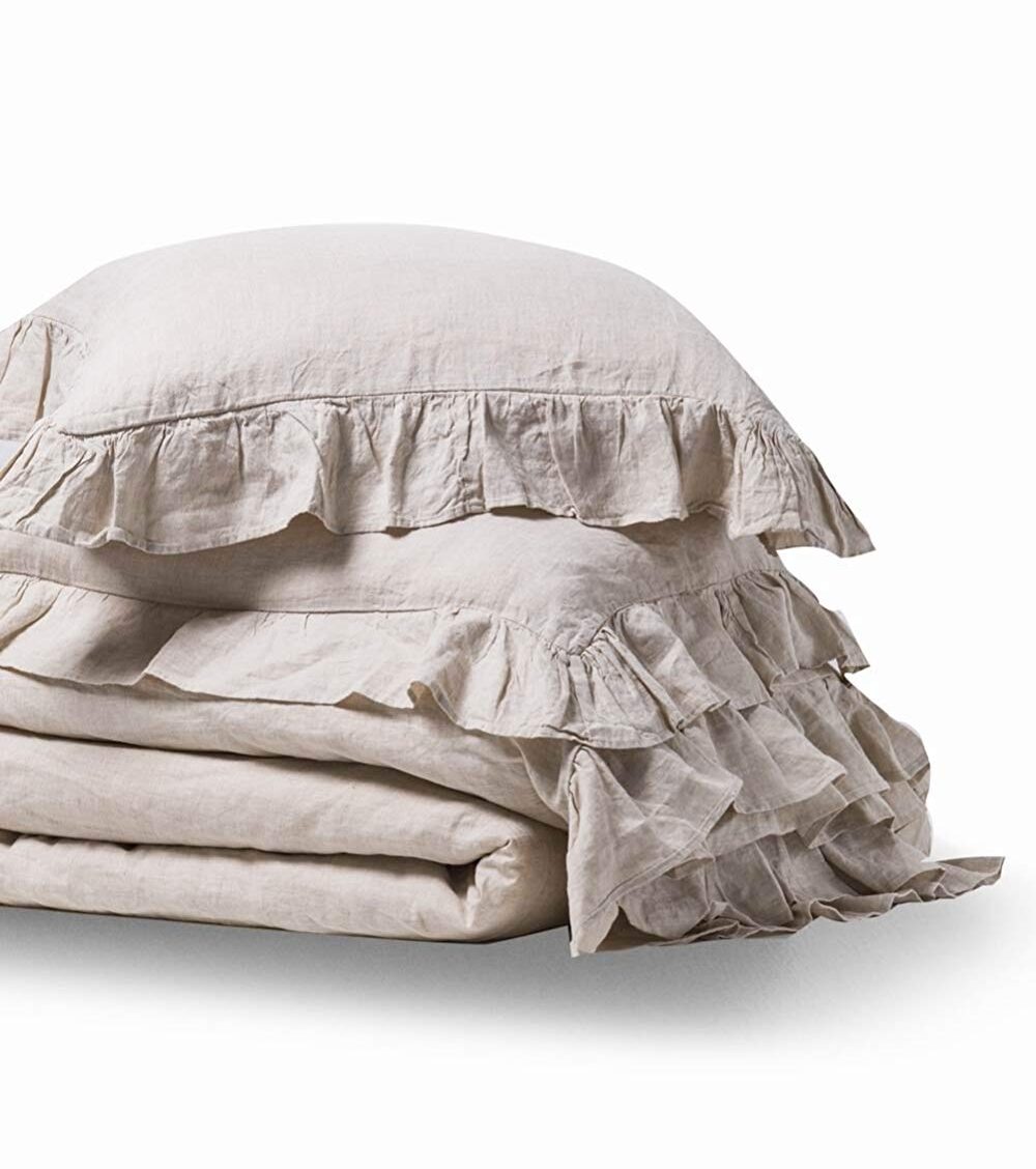 Stone Washed Linen Duvet Cover Set