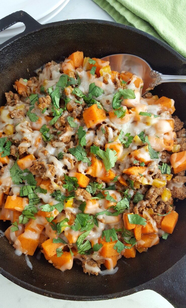 ground turkey sweet potato skillet