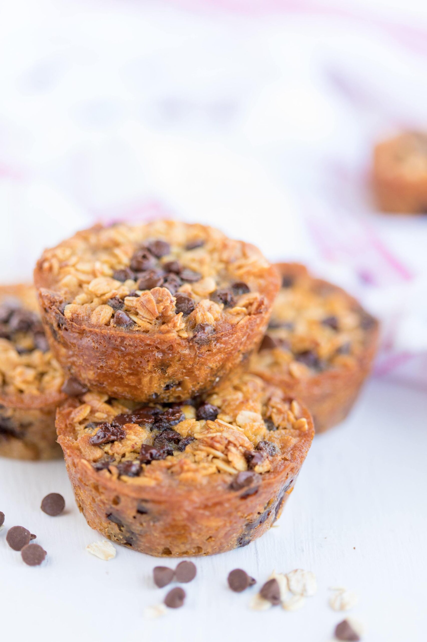 On-the-Go and Make-Ahead Breakfast Recipes | Baked Oatmeal Chocolate Chip Breakfast Cups