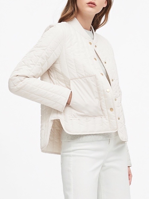 WEEKLY FINDS; including the Banana Republic Water-Resistant Quilted Jacket | glitterinc.com | @glitterinc