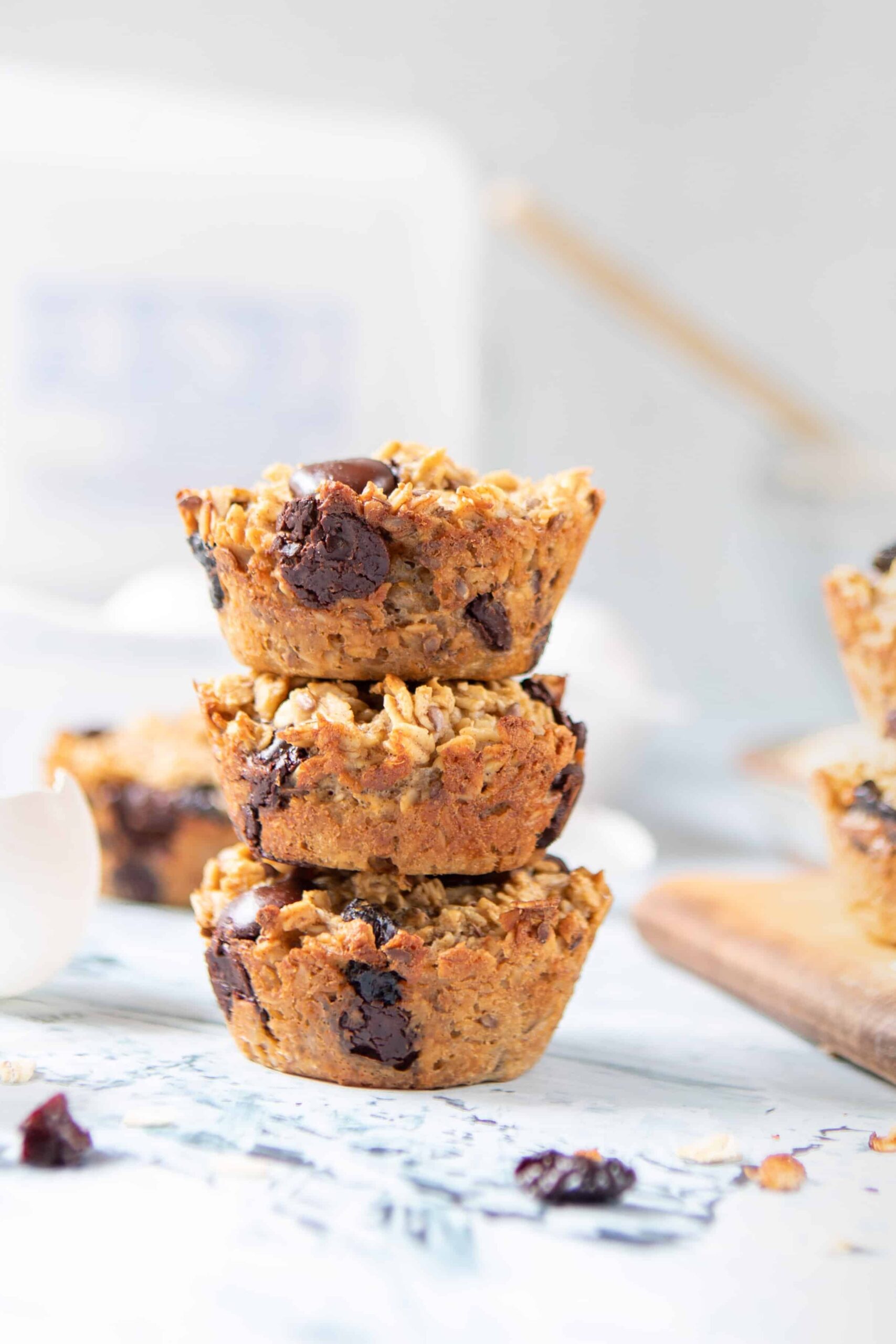 Cherry Chocolate Chip Baked Oatmeal Cups