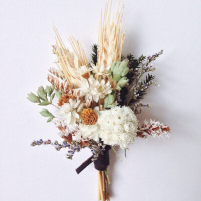 Meadowlark Flower and Wheat Boutonniere Arrangement